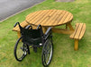 Cascade Round Picnic Table With Wheelchair Access (Draft) Picnic Tables Etimber 