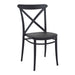 Cross Side Chair Café Furniture zaptrading Black 