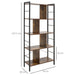 HOMCOM Industrial Bookcase Shelf BOOKCASES AOSOM 