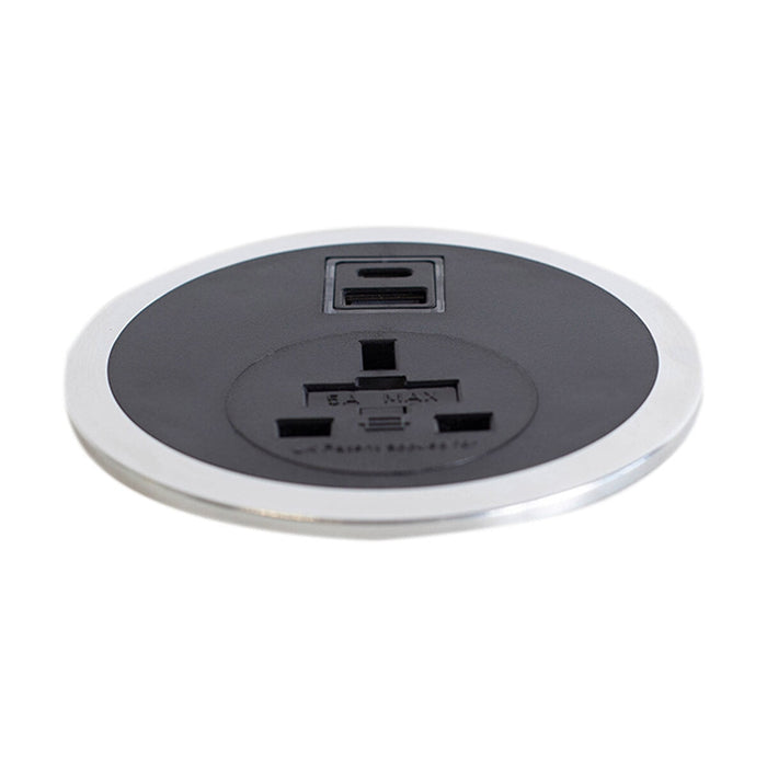 In Desk Power Module Accessories Lavoro Black 1 Power + 30W USB-C + 27W USB-A 