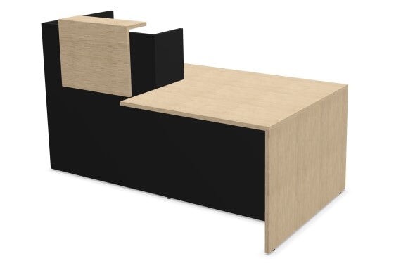 Large Reception Desk With Customer Counter Reception Desk Buronomic 2025mm Left Hand Black Oak