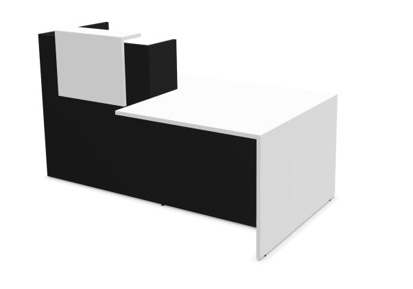 Large Reception Desk With Customer Counter Reception Desk Buronomic 2025mm Left Hand Black White