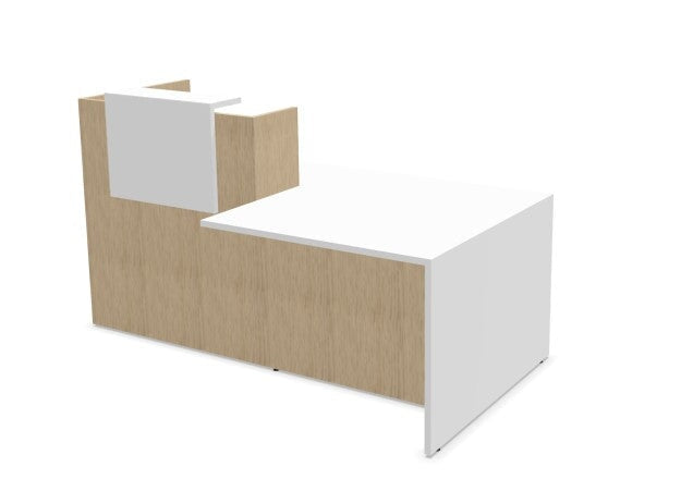 Large Reception Desk With Customer Counter Reception Desk Buronomic 2025mm Left Hand Oak White