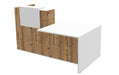 Large Reception Desk With Customer Counter Reception Desk Buronomic 2025mm Left Hand Timber White