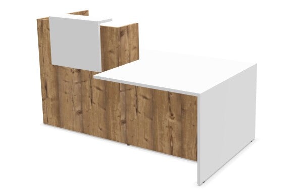 Large Reception Desk With Customer Counter Reception Desk Buronomic 2025mm Left Hand Timber White