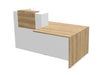 Large Reception Desk With Customer Counter Reception Desk Buronomic 2025mm Left Hand White Nebraska Oak