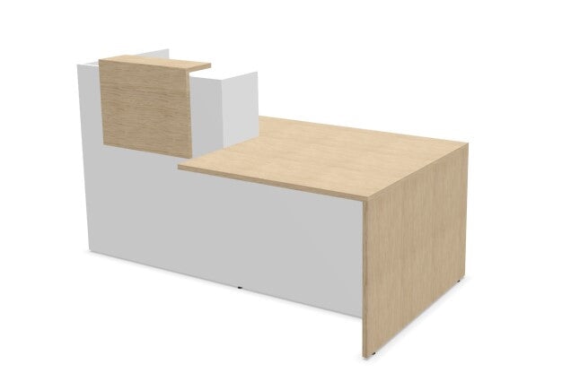 Large Reception Desk With Customer Counter Reception Desk Buronomic 2025mm Left Hand White Oak