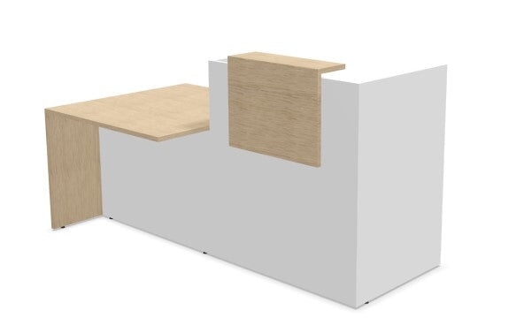 Large Reception Desk With Customer Counter Reception Desk Buronomic 2025mm Right Hand White Oak