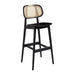 Relish Natural Cane Back Barstool Café Furniture zaptrading Satin Black 