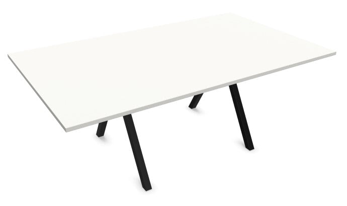 VPAX Boardroom Table WORKSTATIONS VEPA 2000mm x 1200mm White Black