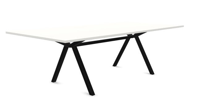 VPAX Boardroom Table WORKSTATIONS VEPA 2400mm x 1200mm White Black