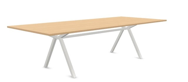 VPAX Boardroom Table WORKSTATIONS VEPA 2800mm x 1200mm Natural Oak White