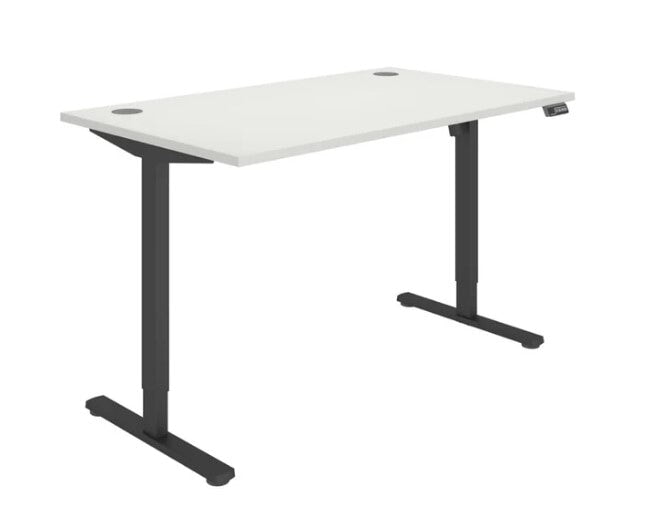 Workwise Sit Stand Desk Desks TC Group White Black 1200mm x 800mm