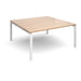 Adapt II Square Boardroom Table 1600mm x 1600mm BOARDROOM TABLES Dams Beech White 