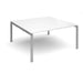 Adapt II Square Boardroom Table 1600mm x 1600mm BOARDROOM TABLES Dams White Silver 