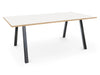 Albion A Frame Meeting Tables - Raw Finish Frame BENCH DESKS Workstories 2000mm x 800mm Raw White/Ply