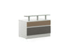 Allure Glass Shelf Desk Unit RECEPTION Imperial 800mm Horizontal 