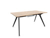 Arkitek Rectangular Office Desks - Black Frame Office Desks Actiu Chestnut Cable Tray 1600mm x 800mm