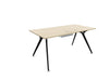 Arkitek Rectangular Office Desks - Black Frame Office Desks Actiu Light Oak Cable Tray 1600mm x 800mm