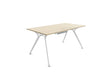 Arkitek Rectangular Office Desks - White Frame office desks Actiu Light Oak Cable Tray 1600mm x 800mm