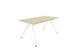 Arkitek Rectangular Office Desks - White Frame office desks Actiu Light Oak None 1600mm x 800mm