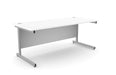 Ashford Cantilever Rectangular White Office Desk - 800mm Deep Office Desk Edit Office 