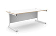 Ashford Cantilever Rectangular White Office Desk - 800mm Deep Office Desk Edit Office White Ply Edge White 1800mm x 800mm