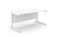 Ashford Cantilever Rectangular White Office Desk - 800mm Deep Office Desk Edit Office White White 1600mm x 800mm