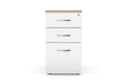 Ashford Desk High 3 Drawer Pedestal - 800mm Deep - White PEDESTALS Edit Office 