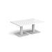 Brescia rectangular coffee table with flat square steel 1200mm x 800mm Tables Dams 