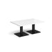 Brescia rectangular coffee table with flat square steel 1200mm x 800mm Tables Dams 