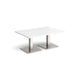 Brescia rectangular coffee table with flat square steel 1200mm x 800mm Tables Dams 