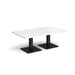 Brescia rectangular coffee table with flat square steel 1400mm x 800mm Tables Dams 