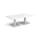 Brescia rectangular coffee table with flat square steel 1400mm x 800mm Tables Dams 