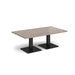 Brescia rectangular coffee table with flat square steel 1400mm x 800mm Tables Dams 