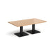 Brescia rectangular coffee table with flat square steel 1400mm x 800mm Tables Dams 