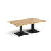 Brescia rectangular coffee table with flat square steel 1400mm x 800mm Tables Dams 