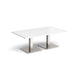 Brescia rectangular coffee table with flat square steel 1400mm x 800mm Tables Dams 