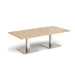 Brescia rectangular coffee table with flat square steel bases 1600mm x 800mm Tables Dams 