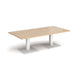 Brescia rectangular coffee table with flat square steel bases 1600mm x 800mm Tables Dams 