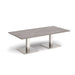 Brescia rectangular coffee table with flat square steel bases 1600mm x 800mm Tables Dams 