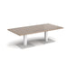 Brescia rectangular coffee table with flat square steel bases 1600mm x 800mm Tables Dams 