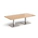 Brescia rectangular coffee table with flat square steel bases 1600mm x 800mm Tables Dams 