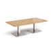 Brescia rectangular coffee table with flat square steel bases 1600mm x 800mm Tables Dams 