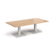 Brescia rectangular coffee table with flat square steel bases 1600mm x 800mm Tables Dams 