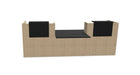 Buro5 Large Straight Reception Desk Reception Desk Buronomic 3000mm Oak Black