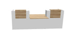 Buro5 Large Straight Reception Desk Reception Desk Buronomic 3000mm White Nebraska Oak