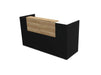 Buro5 Small Straight Reception Desk Reception Desk Buronomic 2000mm Black Nebraska Oak