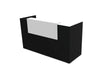 Buro5 Small Straight Reception Desk Reception Desk Buronomic 2000mm Black White