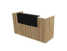 Buro5 Small Straight Reception Desk Reception Desk Buronomic 2000mm Nebraska Oak Black